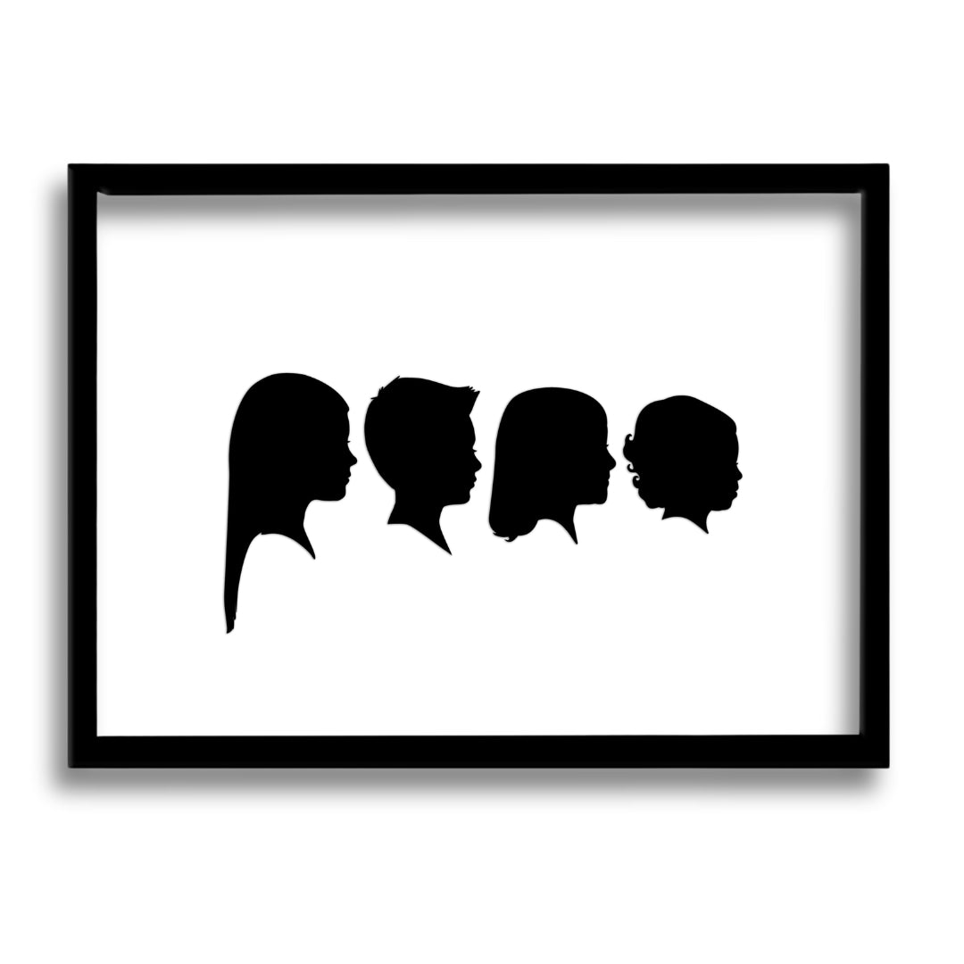 Silhouette Paper-Cut (Four Portraits)