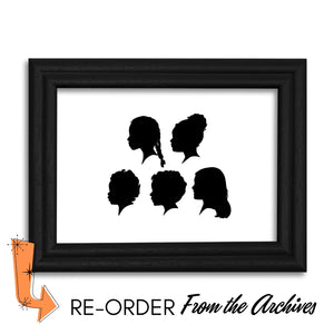 Silhouette Paper-Cut (Five Portraits) From the Archives